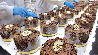 How Kirish Chocolate Cake is Made, Ganache, Raspberry mousse | Korean Dessert
