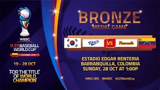 Corea v Venezuela - Juego por la medalla de bronce – Copa Mundial de Béisbol Sub-23 2018