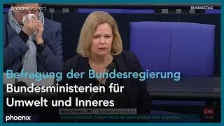 Befragung der Bundesregierung: Bundesministerien für Umwelt und Inneres am 20.03.24