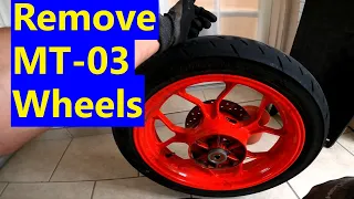 How to Remove Wheels - Yamaha MT-03 or R3