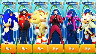 Sonic Dash - Super Shadow Unlocked vs All Bosses Zazz Dr.Eggman Dr.Robotnik All Characters Unlocked