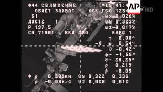 Russian cargo ship docks at ISS