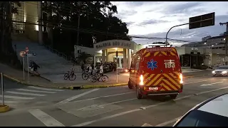 Queda de bicicleta na escadaria da Matriz deixa adolescente gravemente ferido