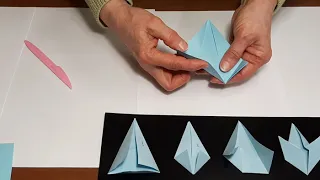 Оригами. Подснежник. Часть 1