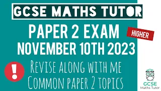 Common Paper 2 Topics | Revise With Me for Higher Paper 2 - June 7th 2023 | TGMT