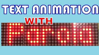 Text in Motion: Creating Scrollable Animations on a 32x8 MAX7219 Matrix with Arduino Parola Library