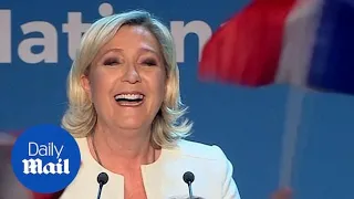 Marine Le Pen celebrated the victory of her National Rally party