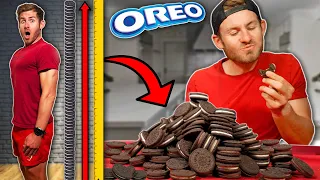 Eating My HEIGHT In Oreo Cookies! (INSANE Food Challenge)