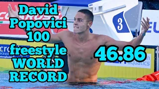 David Popovici 100m Freestyle WORLD RECORD 46.86