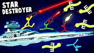 STAR DESTROYER vs NEW Flying Snakes!? (Stick Fight Multiplayer Gameplay - Star Wars Maps!)