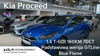 Kia Proceed [1.5 T-GDI 160KM 7DCT] PODSTAWOWA wersja GTLine w kolorze Blue Flame | 4K