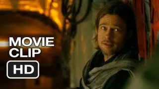 World War Z Movie CLIP - Plane Ride (2013) - Brad Pitt Movie HD