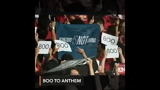 Protestors boo Hong Kong anthem during football World Cup qualifier