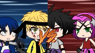 NARUTO AND HINATA VS SASUKE AND SAKURA (Gacha Life)