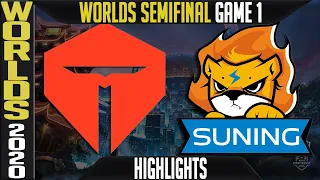 TES vs SN Highlights Game 1 | Semifinals Worlds 2020 Playoffs | TOP Esports vs Suning G1