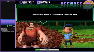 [4th Place Record] 1:36:53 Wreck-It Ralph, Any% Speedrun (Wii) | Blind Speedrun