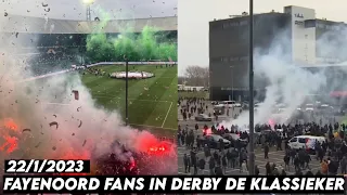 FAYENOORD FANS IN DERBY DE KLASSIEKER || Fayenoord vs Ajax Amsterdam 22/1/2023