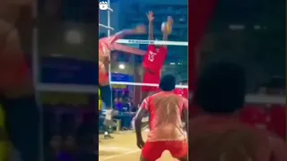 ⚡️Wait for End👆 SRM dhilip One Hand 🙋‍♂️ Block #firevolleyball #trendingshorts 🔥#shortsfeed 💥