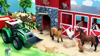 Fun Barnyard Farm Animals and Horse Figurines - Let's make a farm!