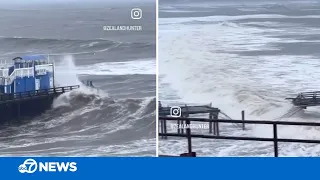 Northern California coastline battered by destructive storm surge