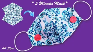 It Takes Only 5 Minutes to Sew Simple Mask | Breathable Face Mask Sewing Tutorial | DIY Mask at Home