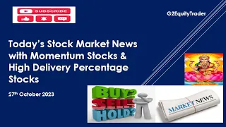 Stock Market News | Share Market News | 27th Oct 2023