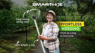 Hindi | Smart Hoe - Heavy duty Hand Weeder 8 inch Spring steel blade with 5 feet handle & Hand grip