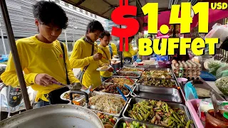 $1.4 ALL YOU CAN EAT Thai Street Food in Bangkok Thailand