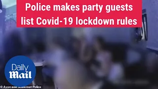Hilarious moment police busts illegal party and makes guests list Covid-19 lockdown rules