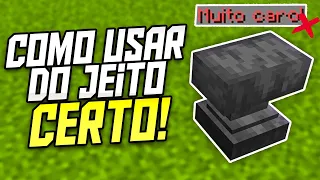 Como usar a Bigorna CORRETAMENTE no MINECRAFT!