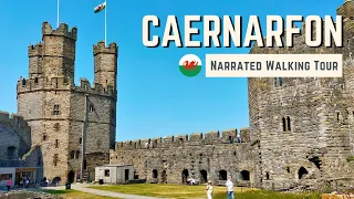 CAERNARFON, Wales | 4K Narrated Walking Tour | Let's Walk 2023