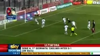 Cagliari-Inter 0-1 Highlights; SKY SPORT HD (17-10-2010)