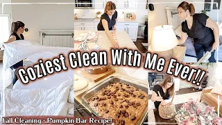 🍂 COZY FALL CLEAN WITH ME 2023 + FALL RECIPE :: RELAXING CLEANING MOTIVATION