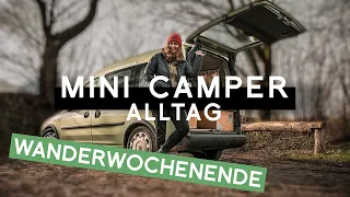Mini Camper Tour zum Wandern: Typisches Herbst Winter Camping Wochenende im Combo