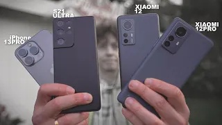 XIAOMI 12 / PRO vs iPhone 13 PRO e S21 ULTRA ... Cameras e Opinião final