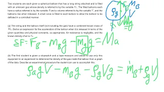 Fluids FRQ practice - Experimental Design