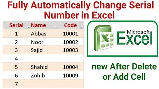 Auto adjusting serial numbers - Excel Tips and Tricks || How to auto fill serial no in Excel