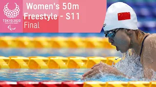 Double Podium for China and a WR! 🏆 | Women's 50m Freestyle - S11 Final | Tokyo 2020 Paralympics