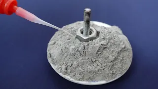 Pour Super Glue into Cement!  Repair plastic and fix everything