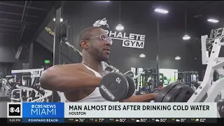 Man nearly dies after drinking cold water