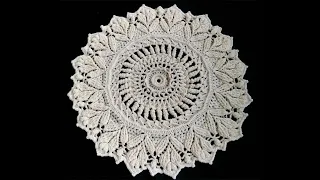 crochet mandala doily#20 easy pattern/how to crochet table mat/mandala de ganchillo