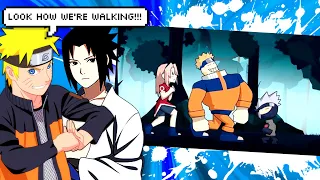 CAN YOU DO THE WALK!? | Naruto and Sasuke React to Naruto Dr Livesey Phonk Walk | Fan Animation