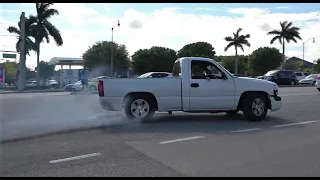 CHAOS AND COPS AT CARS AND COFFEE!! (Drifts, Revs, Pullovers) | Cars and Coffee Palm Beach [Part 1]