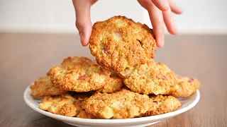 Do you have 1 apple, oatmeal and 5 minutes? Make these AMAZING cookies! Simple and delicious recipe