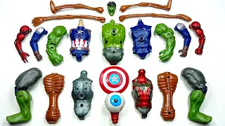 Merakit Mainan Hulk Smash Vs Captain America Vs Spider-Man Vs Siren Head ~ Avengers