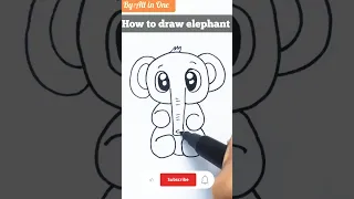 How to draw elephant easy|how to draw elephant for kids|elephant drawing|elephant drawing easy#short