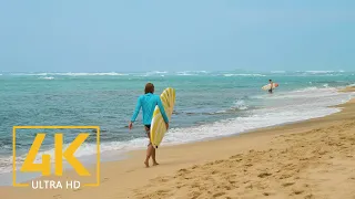4K Hawaii, Oahu - Diamond Beach Head Park - Best Oahu Beaches Relaxation Video