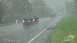 04-11-2022 Charleston, AR - Massive Hail - Funnel - Drone Structure