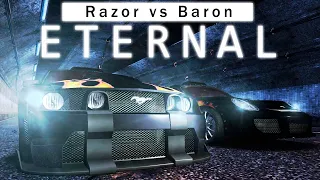 NFS MW Eternal Remastered | Razor vs Baron | Ford Mustang GT vs Porsche Cayman S | Blacklist #10