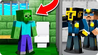 ATRAPAMOS A UN ZOMBIE EN LA PRISIÓN EN MINECRAFT 😱